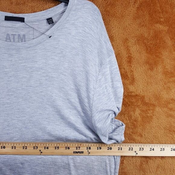 ATM Mens Shirt XL Gray Pullover Short Sleeve Super Soft 100% Modal Tee - Picture 5 of 7